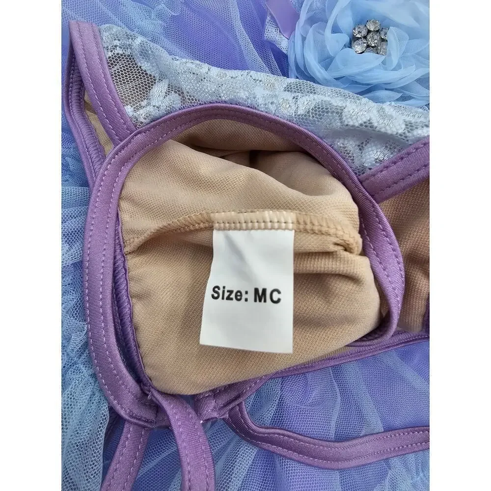 Weissman Dancewear Girls Size MC 10/12 Blue and Purple Costume/Fairy Dress Up